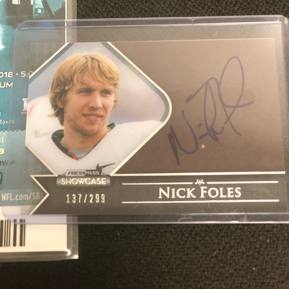 Nick foles autograph rc. Numbered to 299